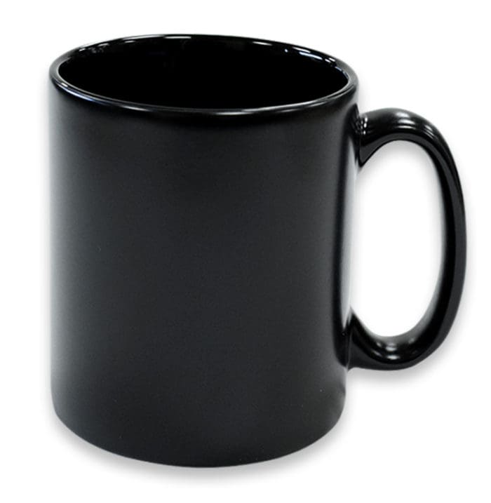 Black Satin Mug with Black Glazed Interior - Case 36 (Toner)