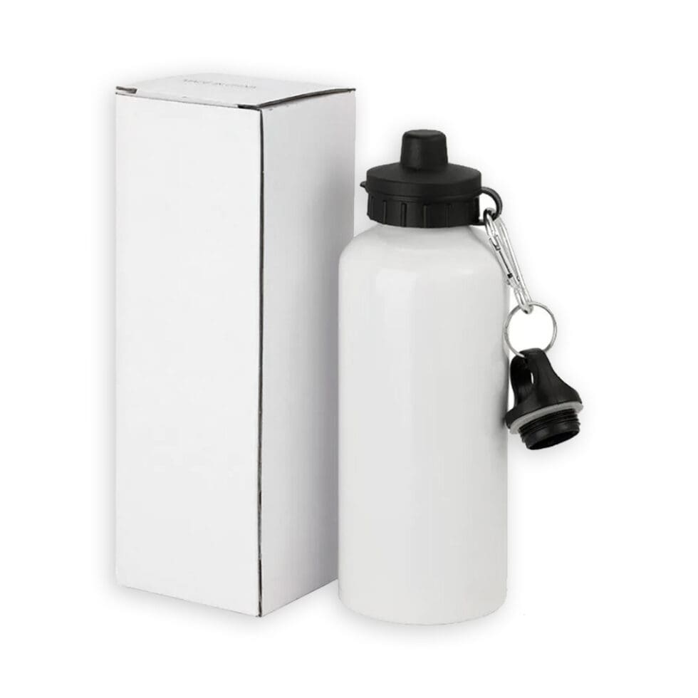 White Sublimation Water Bottle & White Box